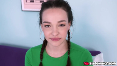 Stepsister asking if her tits are too big