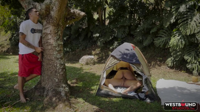 Annie Marin in Outdoors Camping Threesome