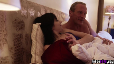 Clarke spend the night in bed with stepdaughter Aria