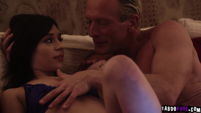 Stepdad and stepdaughter in bed together