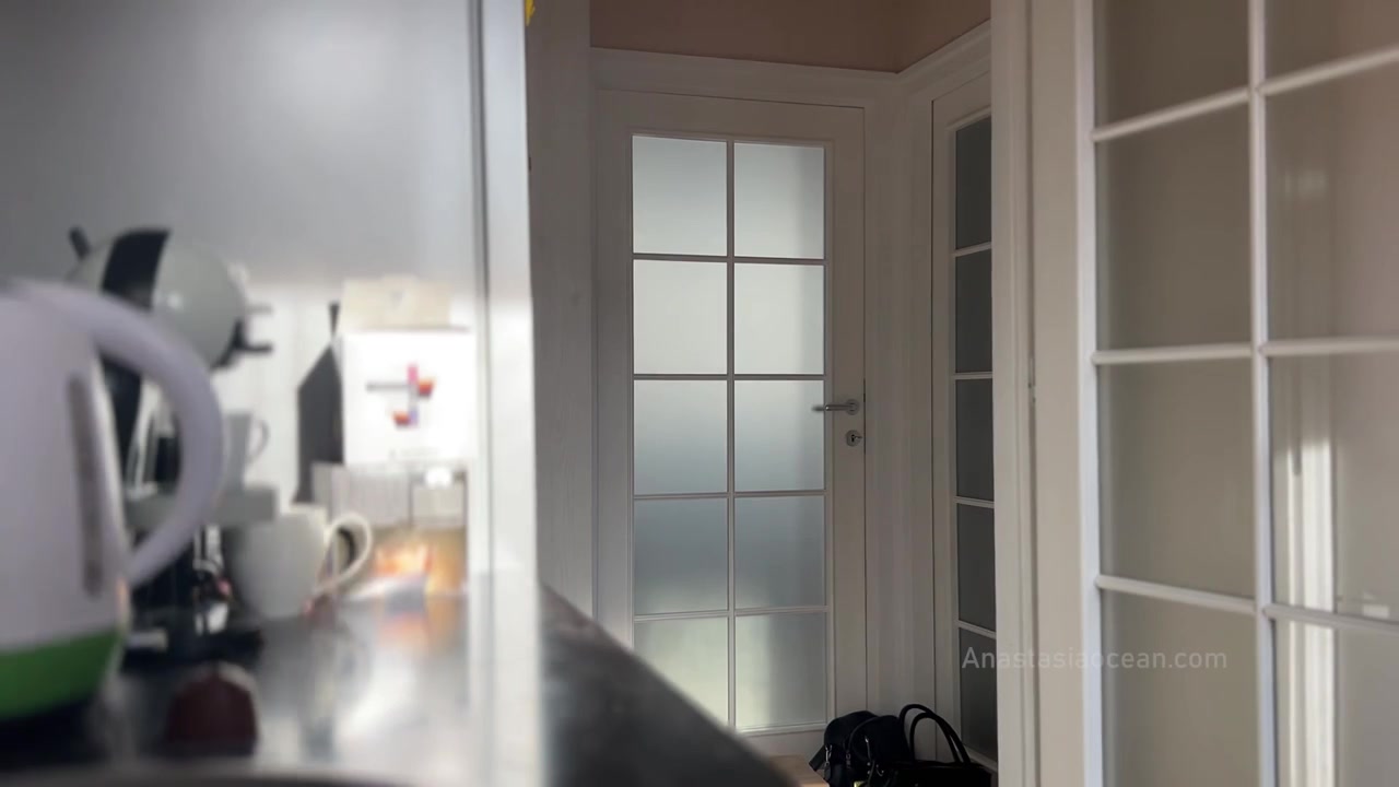 Anastasia Ocean - Sunny morning and she is making coffee in stokings and hills. Voyeu - ePornhubs